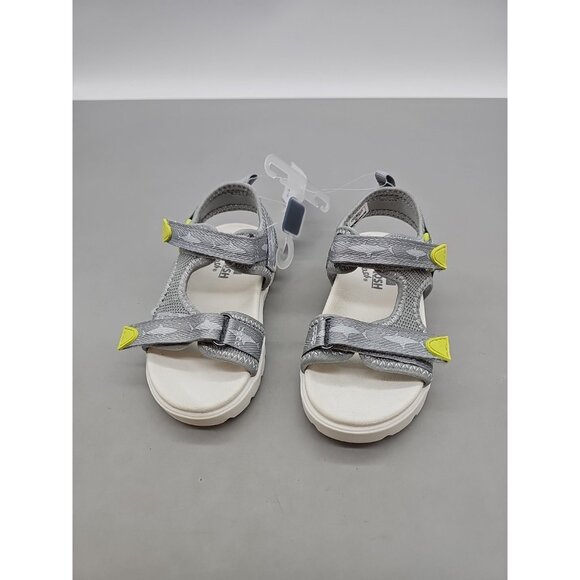 Carter's Toddler Shark Gray Sandals Size 7M Hook & Loop New - Picture 1 of 5